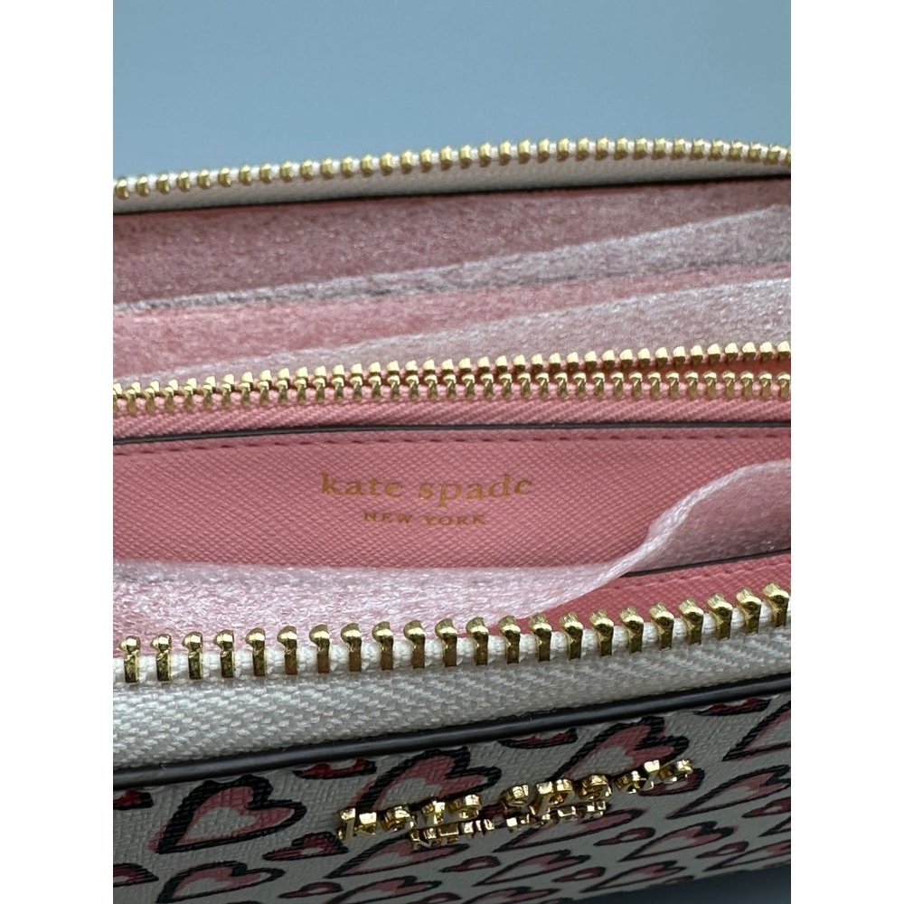 Kate Spade Morgan Fancy Hearts Zip-around Continental Wallet KA063 NWT - Picture 5 of 13